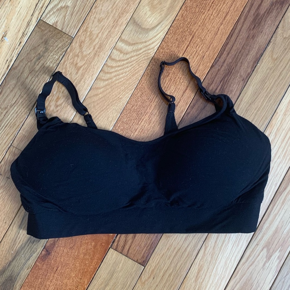 Black casual nursing bra